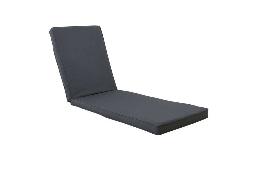 LOUNGER Μαξιλάρι Ξαπλώστρας Ύφασμα Γκρι με Βάτα και Φερμουάρ