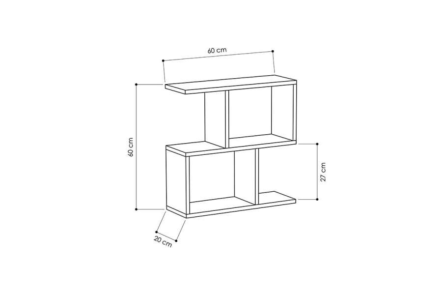 Βοηθητικό τραπέζι Homemania pakoworld χρώμα λευκό 60x20x60εκ