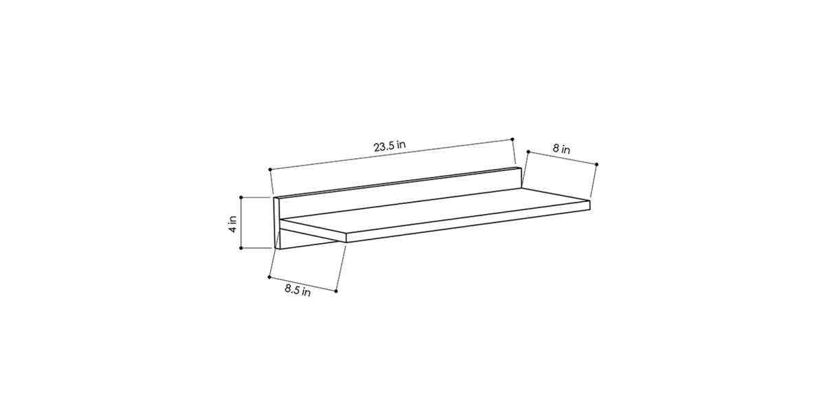 Ραφιέρα τοίχου Duz pakoworld χρώμα φυσικό 60x22x10εκ