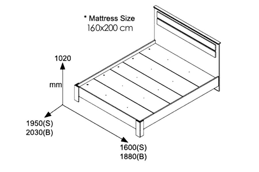 Κρεβάτι διπλό OLYMPUS pakoworld σε χρώμα castillo-toro 160x200εκ