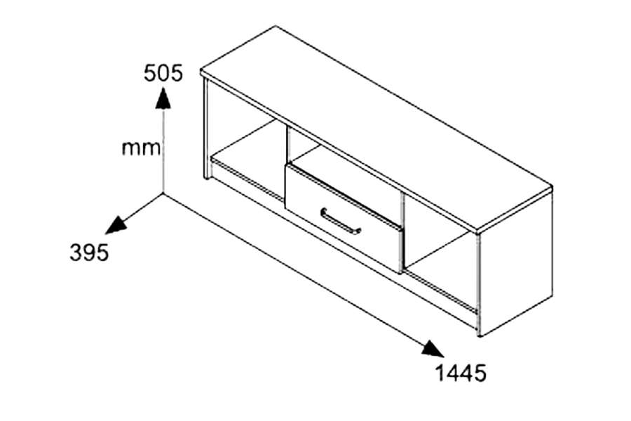 Έπιπλο τηλεόρασης OLYMPUS pakoworld χρώμα wenge 144x39x50,5εκ