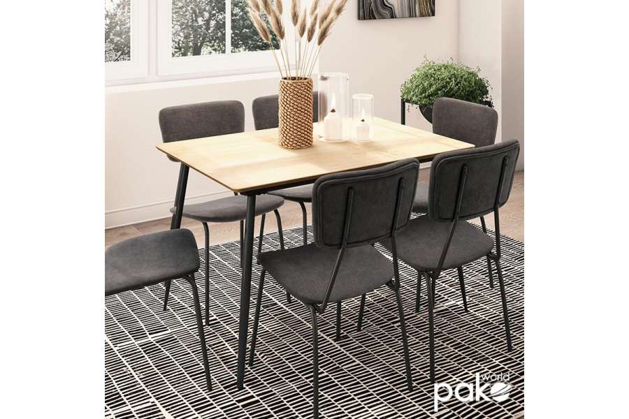 Τραπέζι Shazam pakoworld MDF επεκτεινόμενο χρώμα sonoma 120-160x80x76εκ