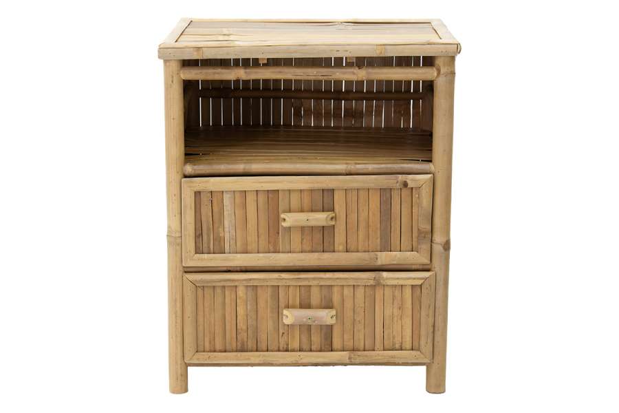 Κομοδίνο Ofra pakoworld bamboo φυσικό 56x46x69εκ