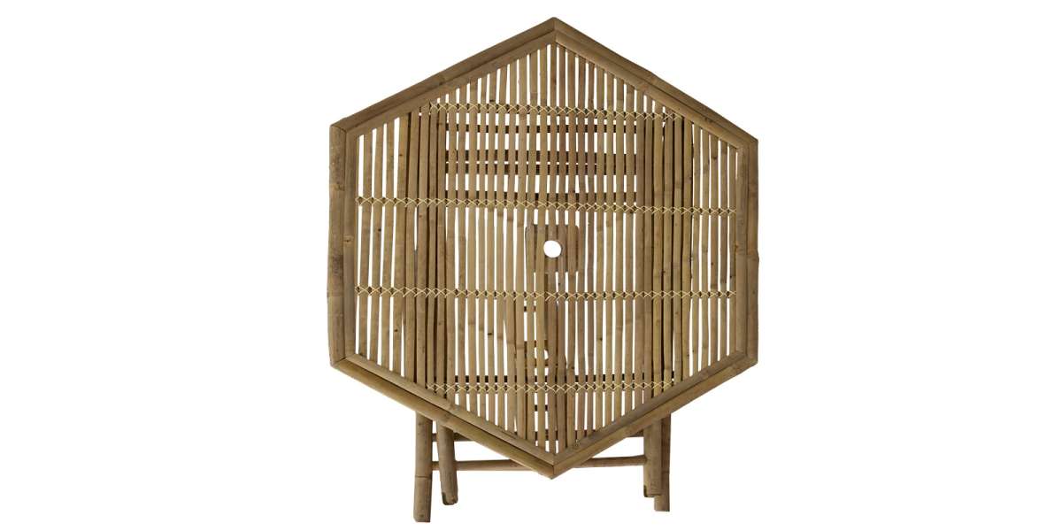 Τραπέζι Nando pakoworld πτυσσόμενο bamboo φυσικό 114x100x75εκ