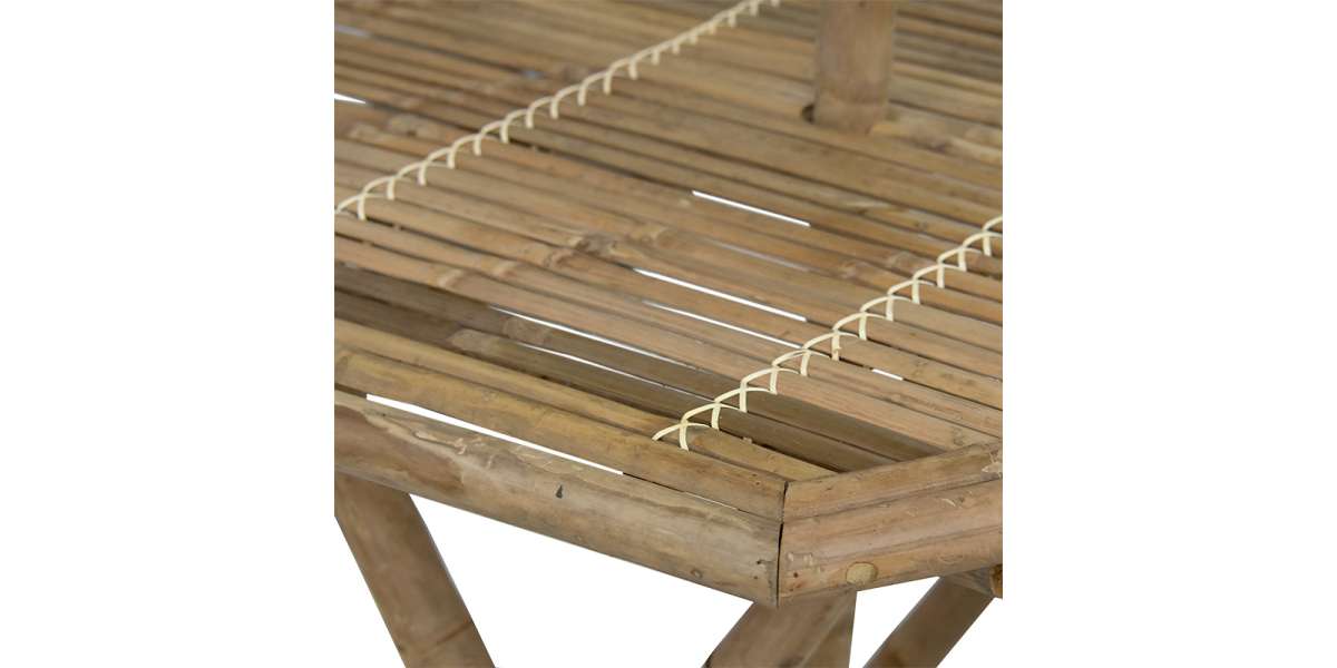 Τραπέζι Nando pakoworld πτυσσόμενο bamboo φυσικό 114x100x75εκ