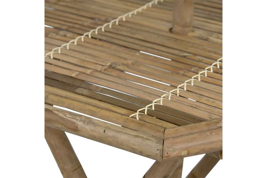 Τραπέζι Nando pakoworld πτυσσόμενο bamboo φυσικό 114x100x75εκ