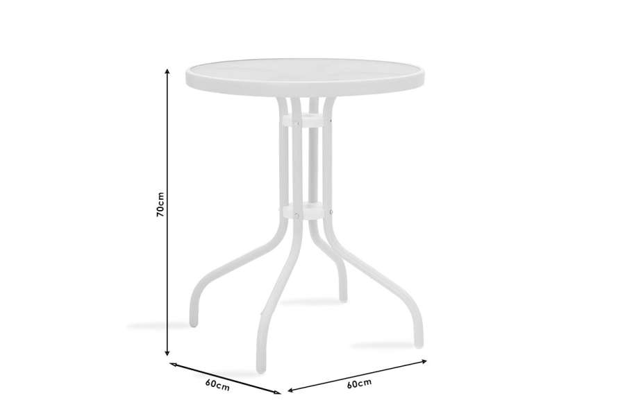 Τραπεζαρία Watson-Calan σετ 3τεμ pakoworld μέταλλο-textilene καφέ Φ60x70εκ