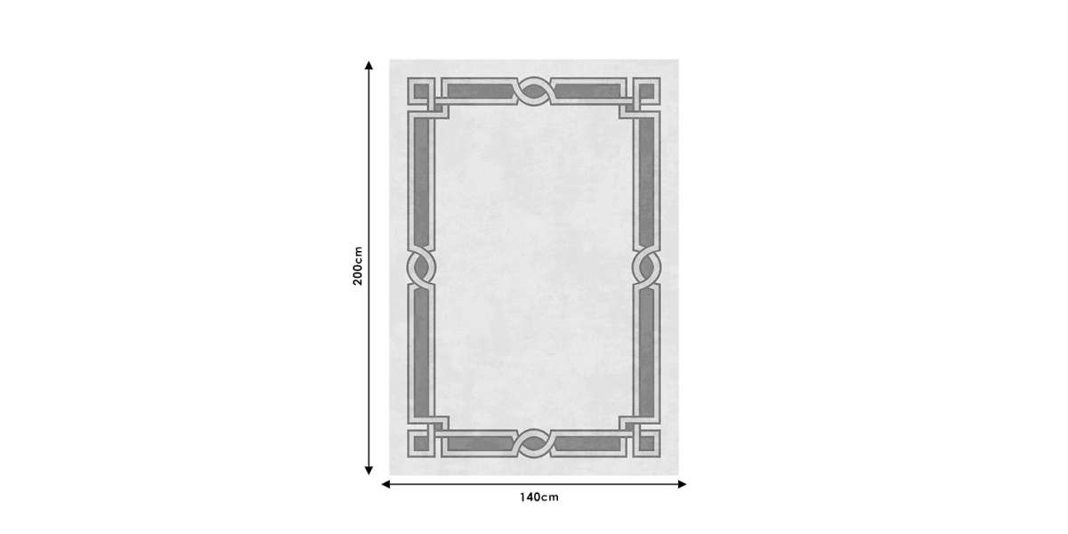 Χαλί PWC-0019 pakoworld εκρού-καφέ 140x200εκ