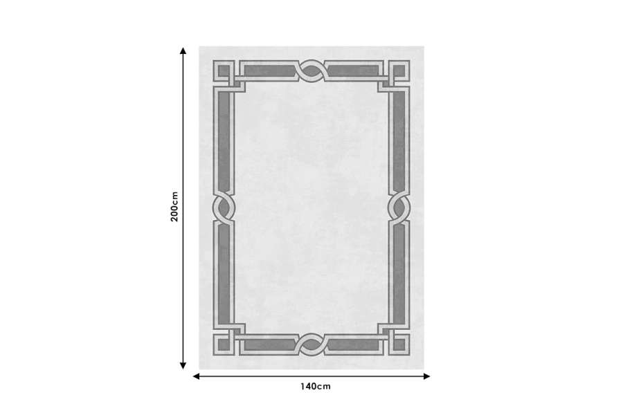 Χαλί PWC-0019 pakoworld εκρού-καφέ 140x200εκ