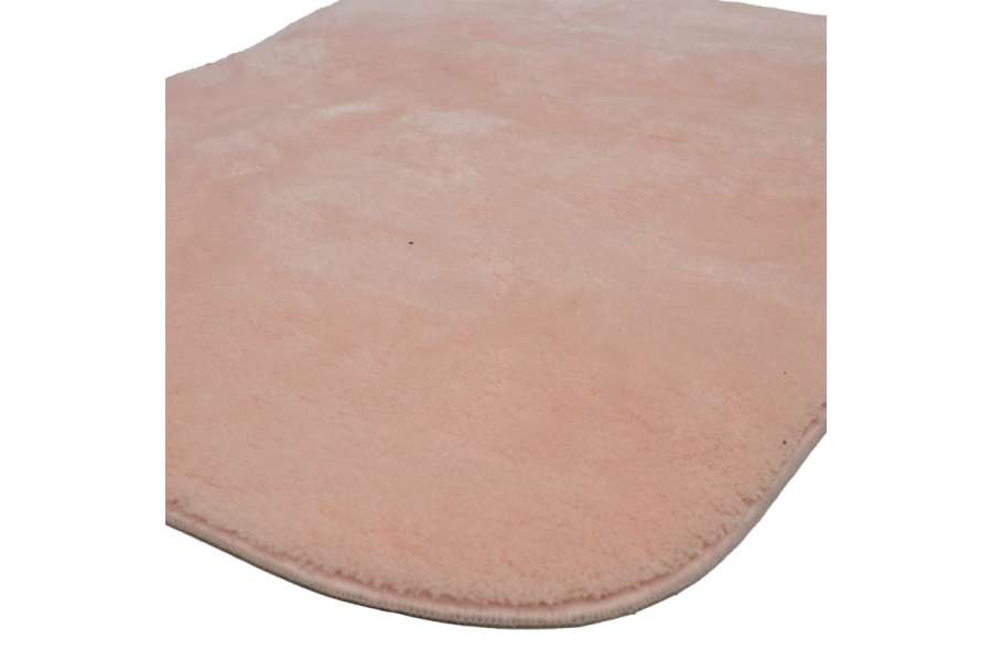 Πατάκι μπάνιου PWC-0055 pakoworld σετ 2τμχ microfiber ροζ 90x60εκ