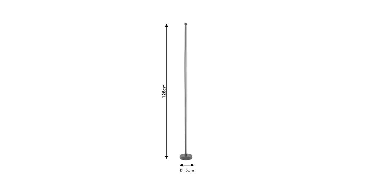 Φωτιστικό δαπέδου PWL-1053 pakoworld RGB LED 20W μαύρο 15x15x128εκ