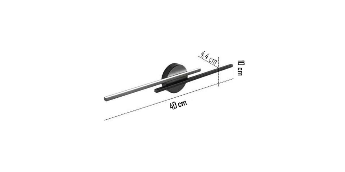 Φωτιστικό τοίχου-απλίκα PWL-1138 pakoworld LED μαύρο 40x10x6εκ