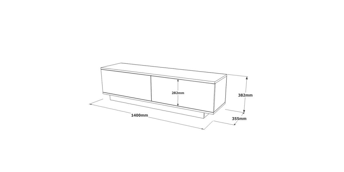 Έπιπλο τηλεόρασης Zoeva pakoworld λευκό 140x.35x38.2εκ