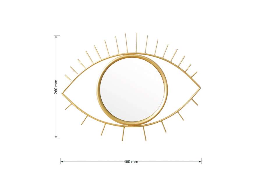 Καθρέπτης Eye pakoworld χρυσό 46x2x26εκ