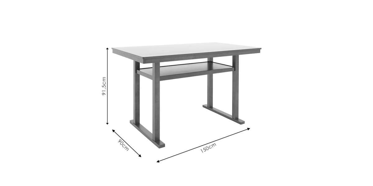 Τραπέζι μπαρ Tenor pakoworld φυσικό ξύλο rubberwood-ΜDF καρυδί 150x90x91.5εκ