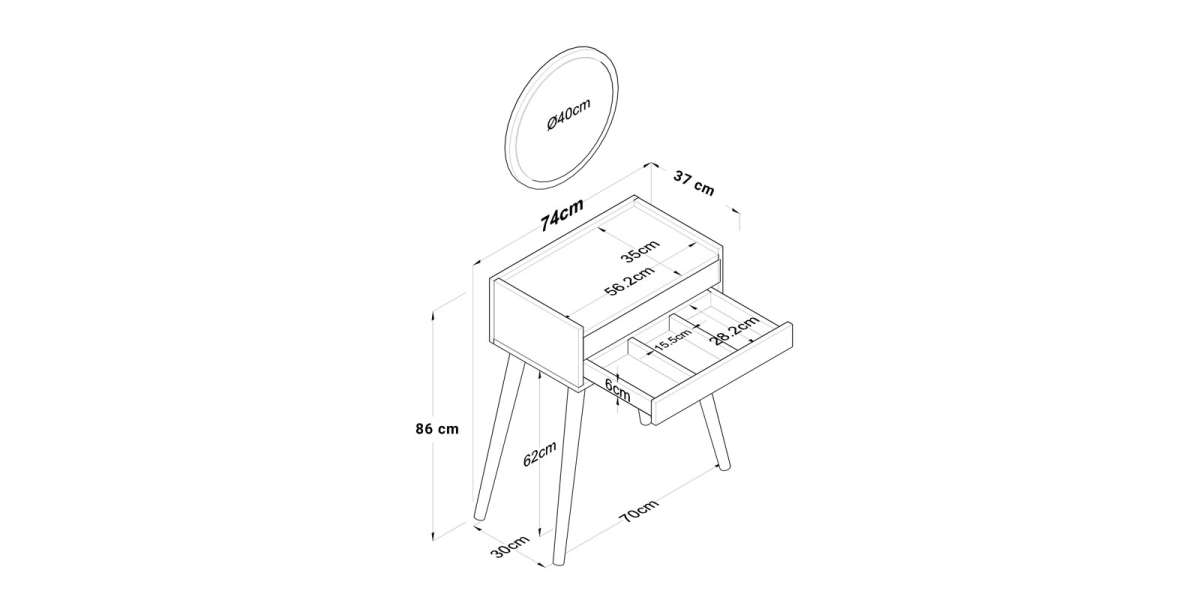 Τουαλέτα κρεβατοκάμαρας Globy pakoworld λευκό 74x37x86εκ