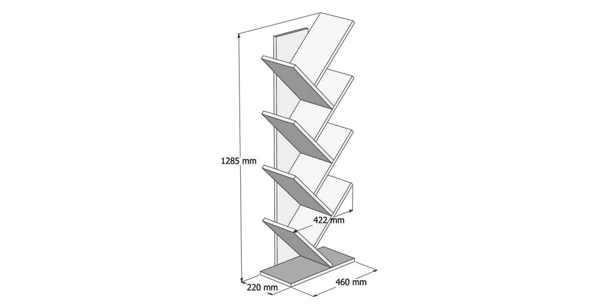 Βιβλιοθήκη Luptus pakoworld μελαμίνης oak 46x22x128.5εκ