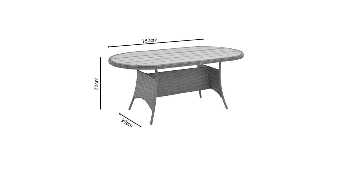 Τραπέζι Keir pakoworld rattan-αλουμίνιο καφέ 180x90x72εκ