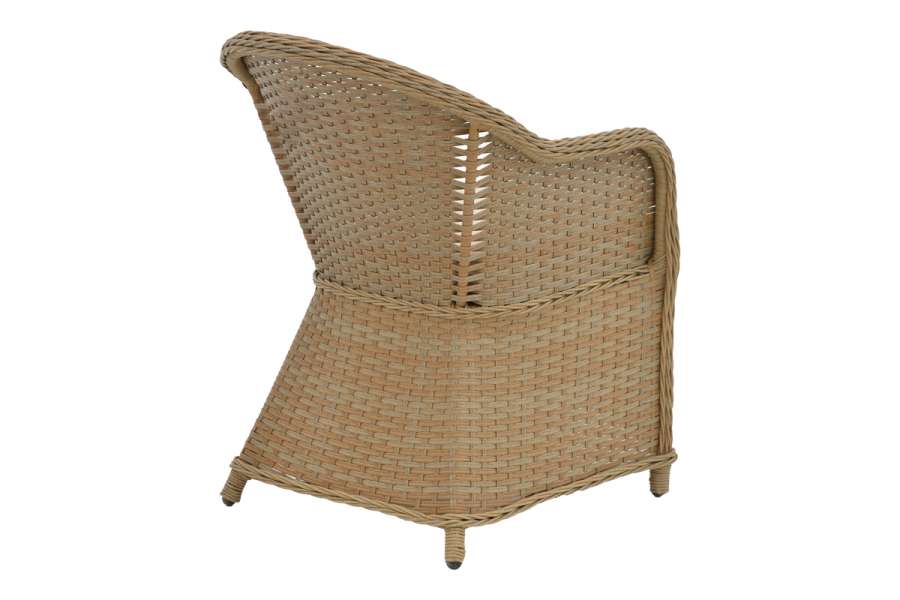 Πολυθρόνα κήπου Hadrian pakoworld rattan καφέ- textilene μπεζ 57x70x85εκ