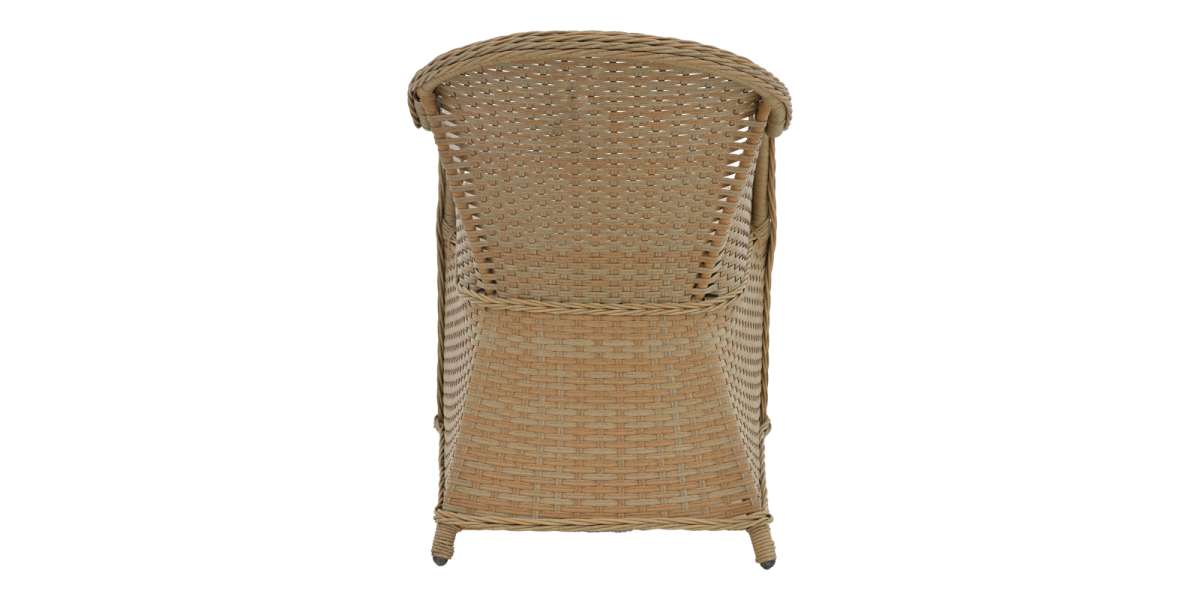 Πολυθρόνα κήπου Hadrian pakoworld rattan καφέ- textilene μπεζ 57x70x85εκ