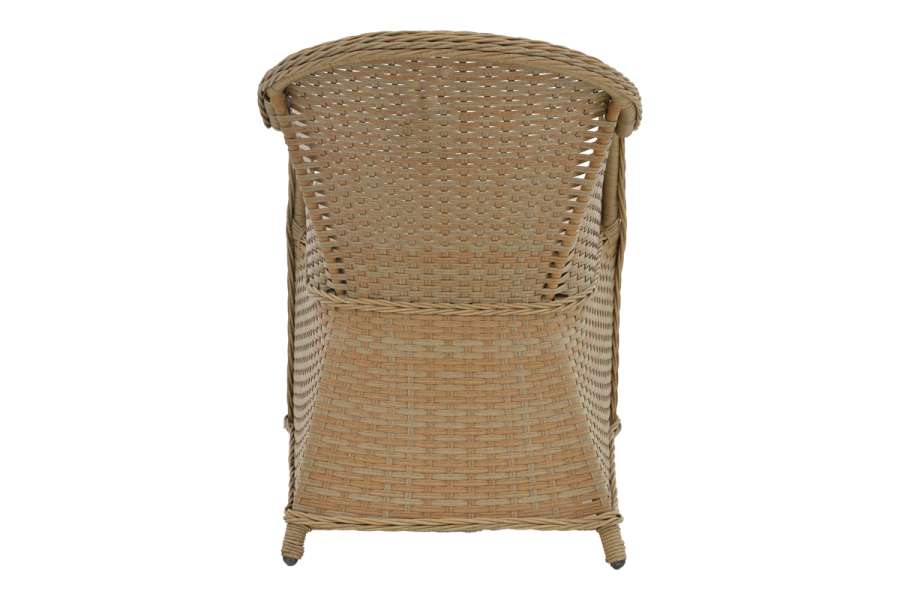 Πολυθρόνα κήπου Hadrian pakoworld rattan καφέ- textilene μπεζ 57x70x85εκ