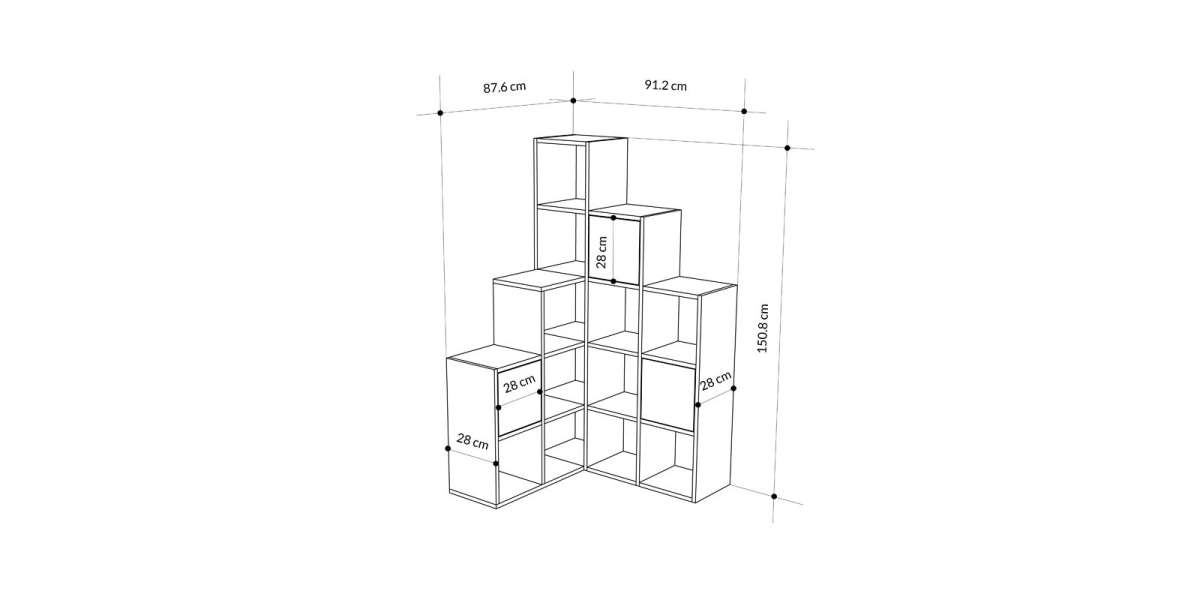 Βιβλιοθήκη Paleo pakoworld φυσικό μελανίνη 150.8x28x150.8εκ