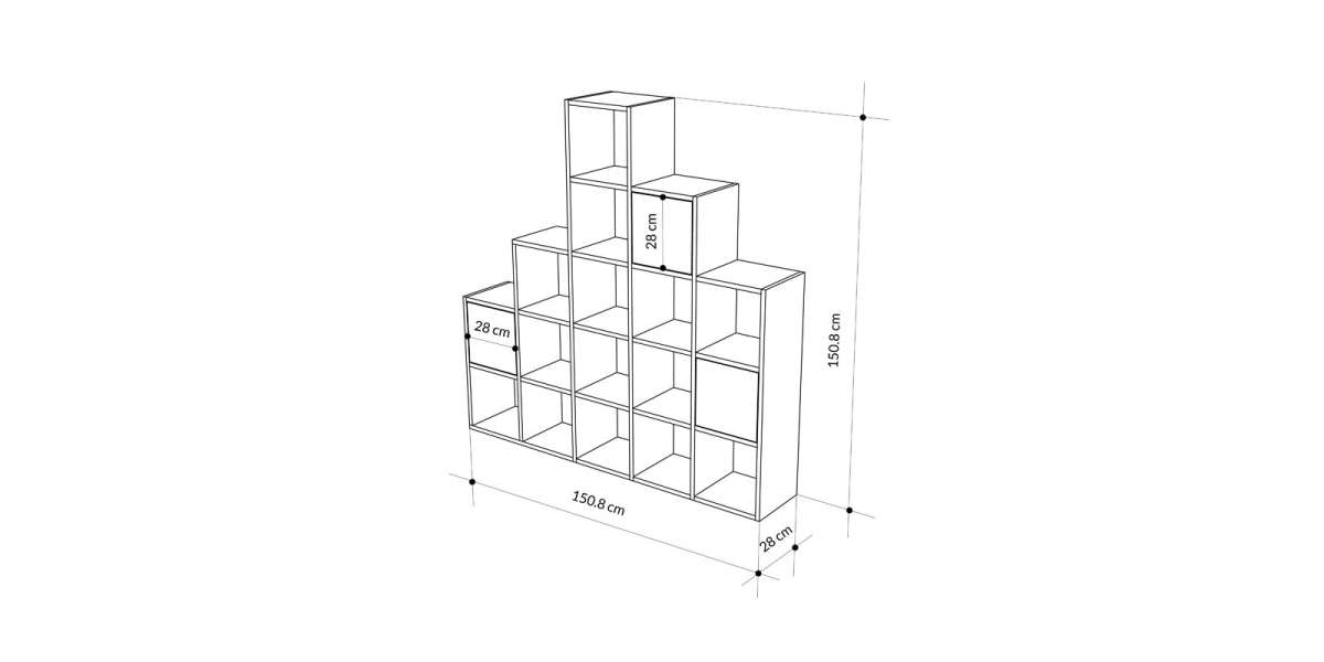 Βιβλιοθήκη Paleo pakoworld φυσικό μελανίνη 150.8x28x150.8εκ