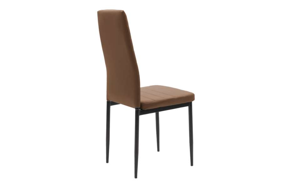 Καρέκλα Parker pakoworld PU cappuccino-μαύρο πόδι 42x48x98εκ