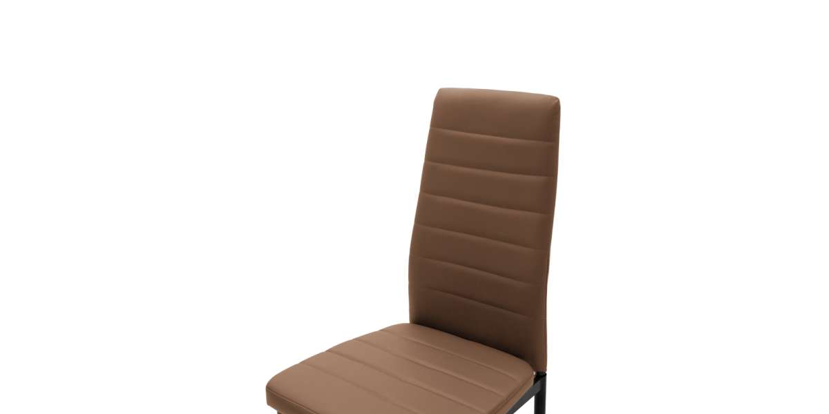 Καρέκλα Parker pakoworld PU cappuccino-μαύρο πόδι 42x48x98εκ