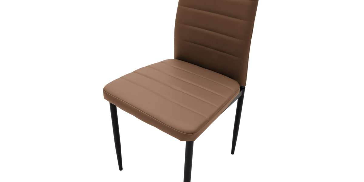 Καρέκλα Parker pakoworld PU cappuccino-μαύρο πόδι 42x48x98εκ