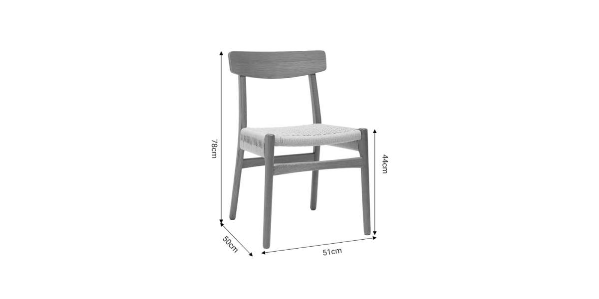 Καρέκλα Safal pakoworld oak δρυς ξύλο-έδρα εκρού σχοινί 51x50x78εκ