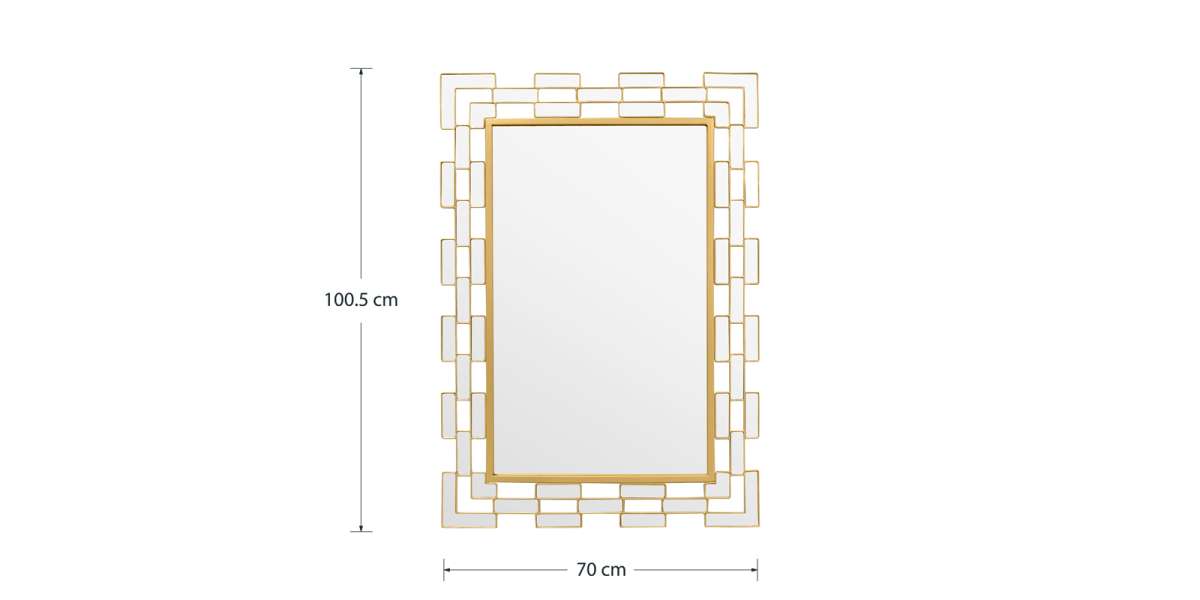 Καθρέπτης Monka pakoworld χρυσό 72x3x102εκ