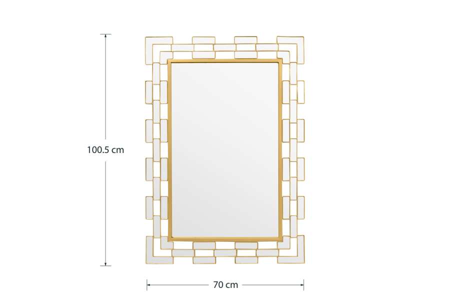 Καθρέπτης Monka pakoworld χρυσό 72x3x102εκ