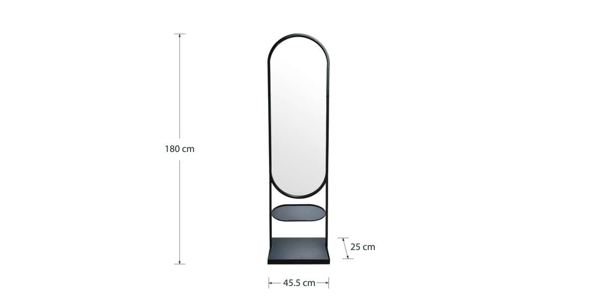 Καθρέπτης Anelsa pakoworld μαύρο 45.5x25x180εκ