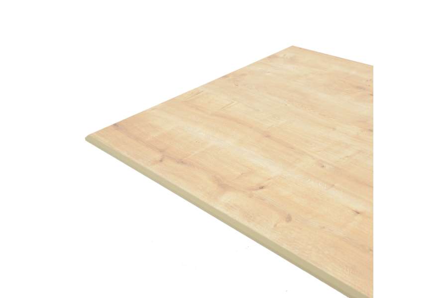 Τραπέζι Dinny pakoworld oak mdf-μαύρο μέταλλο 180x90x75εκ