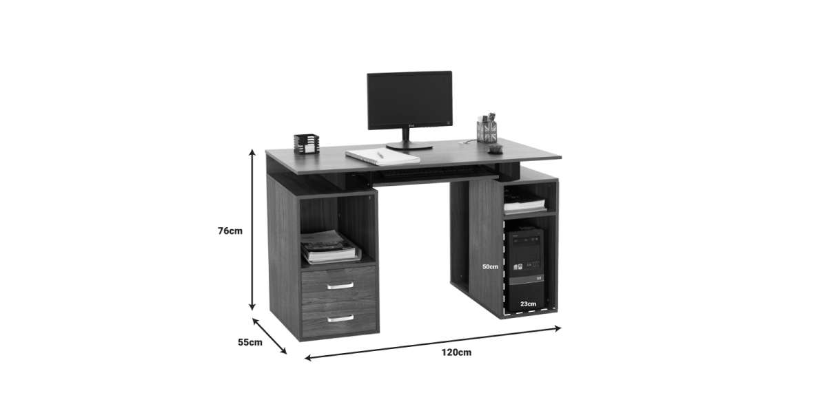 Γραφείο υπολογιστή Liberion pakoworld καρυδί 120x55x76εκ