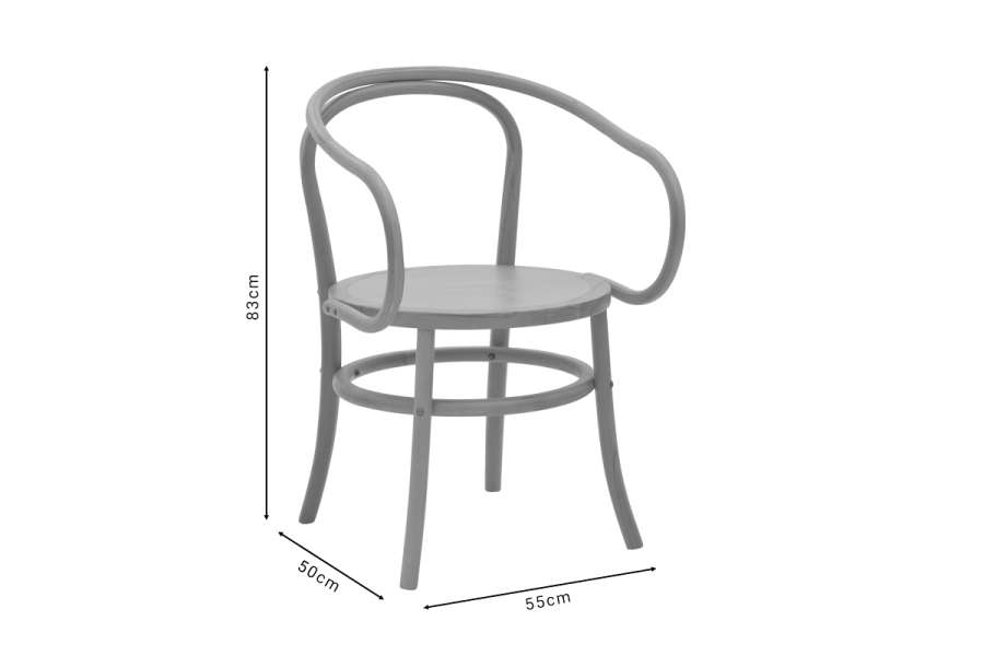 Πολυθρόνα Verfie pakoworld φυσικό ξύλο οξιάς 55x50x83εκ