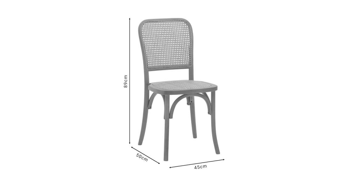 Καρέκλα Kalliope pakoworld φυσικό ξύλο οξιάς-φυσικό rattan 45x50x89εκ