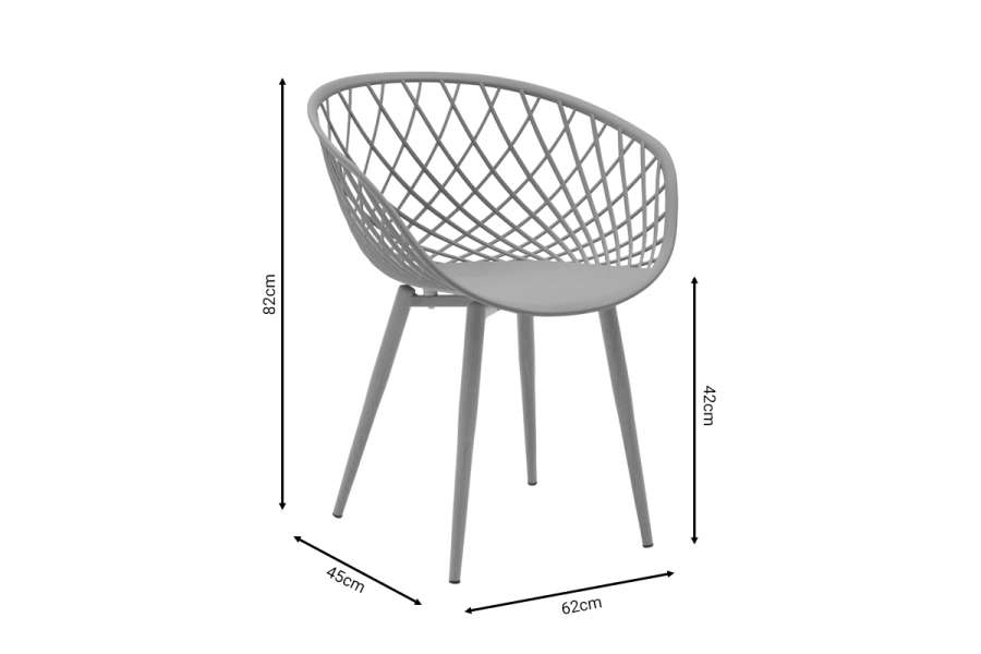 Πουθρόνα Ezra pakoworld cappuccino pp-πόδι φυσικό μέταλλο 62x42x82εκ