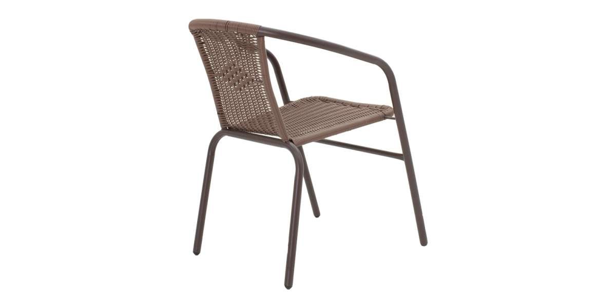 Tραπεζαρία Obbi-Watson pakoworld σετ 3τεμ καφέ μέταλλο-pe rattan 60x60x70εκ