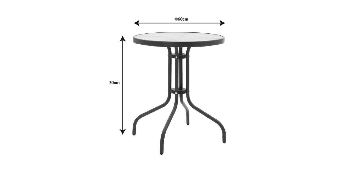 Tραπεζαρία Obbi-Watson pakoworld σετ 3τεμ καφέ μέταλλο-pe 60x60x70εκ