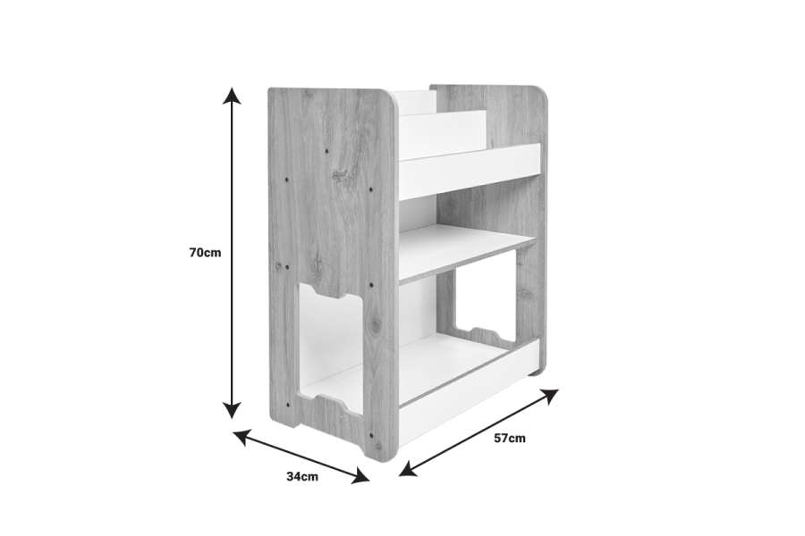 Ραφιέρα Seagull pakoworld λευκό mdf 57x34x70εκ