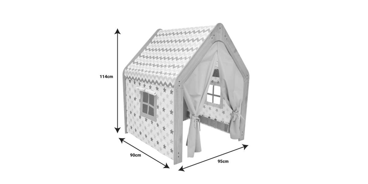 Παιδικό σπίτι Montessori Hosnele pakoworld λευκό-ροζ mdf 95x90x114εκ