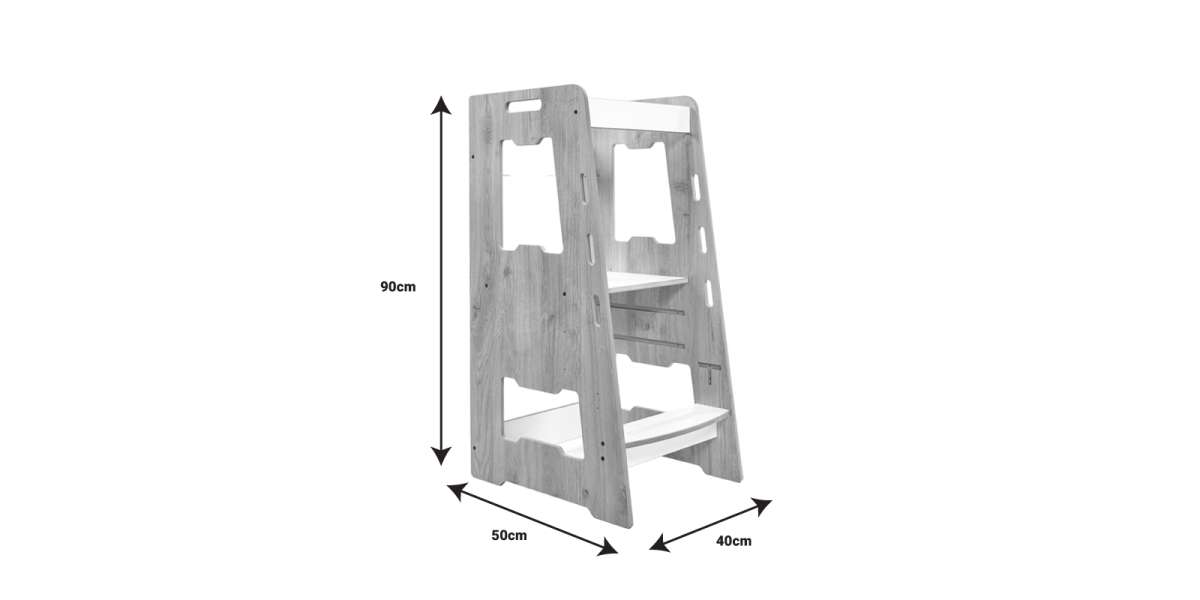 Πύργος εκμάθησης Farsene pakoworld λευκό-φυσικό mdf 40x50x90εκ