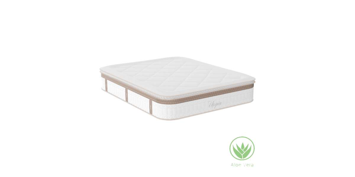 Στρώμα Utopia pakoworld pocket spring με ανώστρωμα aloe vera 30-32cm 160x200εκ